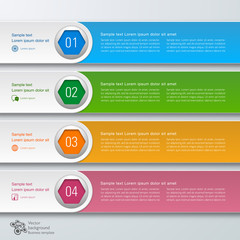 Wall Mural - infographics web banner & label design