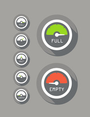Poster - Different status of fuel. Vector collection
