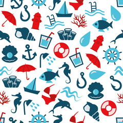 Poster - water seamless pattern