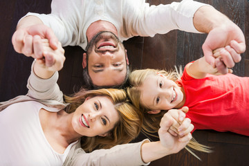 Wall Mural - Happy family together.