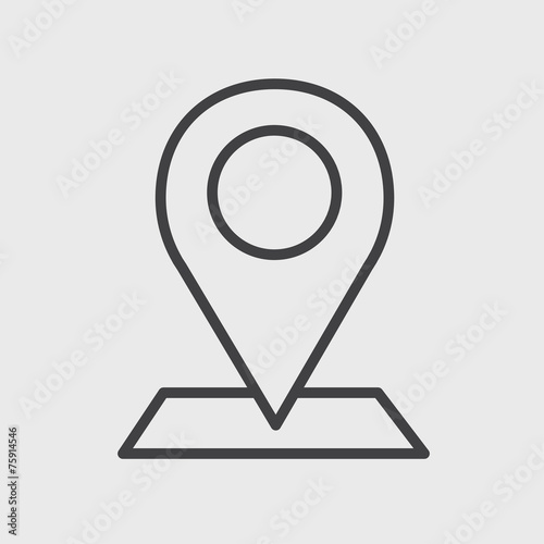 Fotografía Check in Location Direction Place Icon Vector Concept