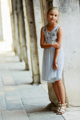 Wall Mural - Portrait of fashion girl in Venice, Italy