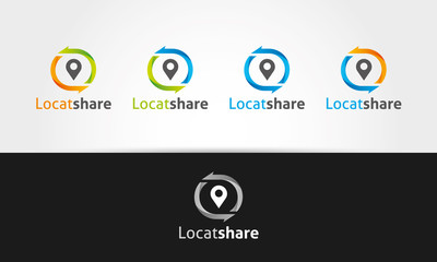 Wall Mural - Locat Share Logo