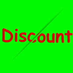 Canvas Print - discount lettering on a green background