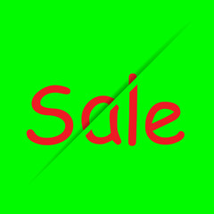 Canvas Print - sale inscription disappears divided illusion