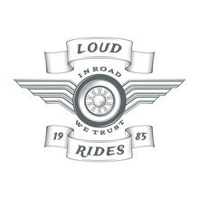 Vintage Heraldic Motorcycle Label