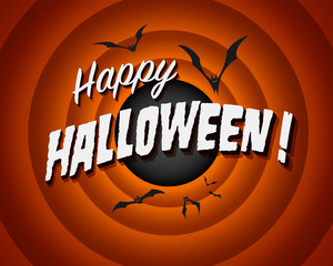 Wall Mural - Movie ending screen - Happy Halloween - Vector EPS10