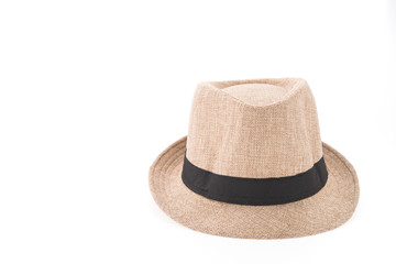 Wall Mural - Straw hat isolated on white background