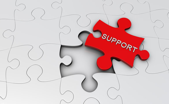 Support Text on Puzzle piece