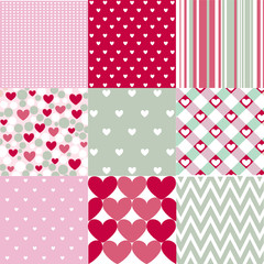 Sticker - Seamless patterns Valentine's Day