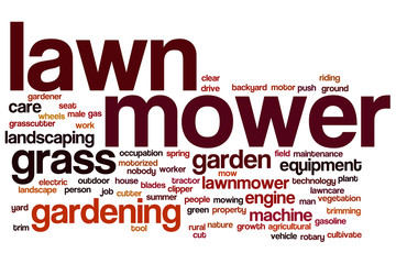 Lawnmower word cloud