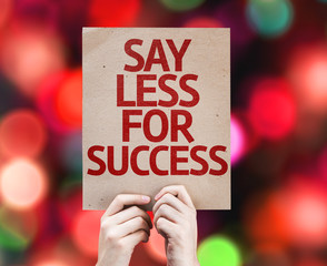 Wall Mural - Say Less for Success card with colorful background
