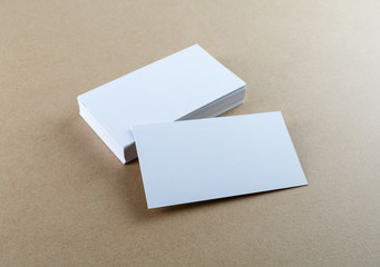 Photo of blank business cards