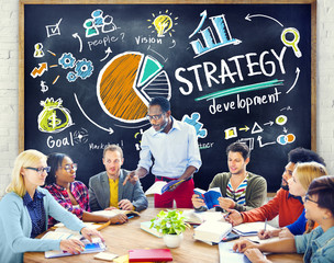 Wall Mural - Strategy Development Goal Marketing Vision Planning Concept