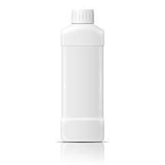 Wall Mural - White plastic bottle for dishwashing liquid.