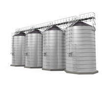 Agricultural Silo Isolated