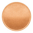 Blank template for copper coin or medal with metal texture