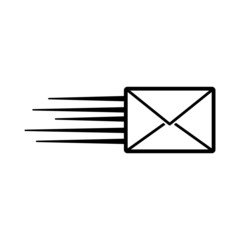 Poster - The envelope icon. Mail symbol