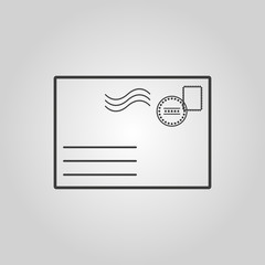 Poster - The envelope icon. Mail symbol