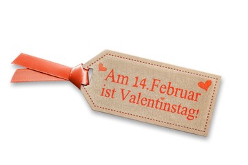 Wall Mural - Am 14. Februar ist Valentinstag auf Plakette