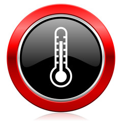 Poster - thermometer icon temperature sign