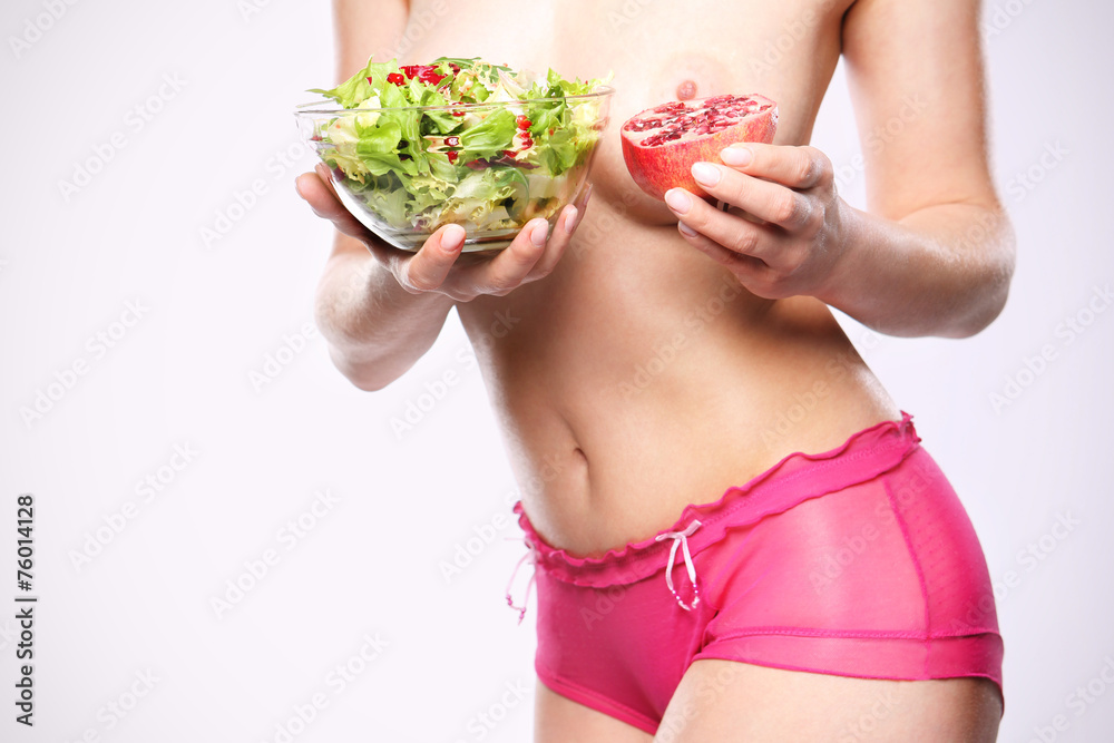 Płaski brzuch, dieta warzywno owocowa - obrazy, fototapety, plakaty 