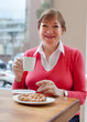 © DariaTrofimova - woman  in   cafe with   cup of coffee