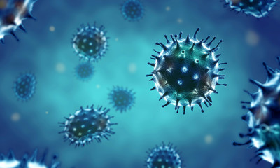 covid 19 or flu or monkeypox virus 3d