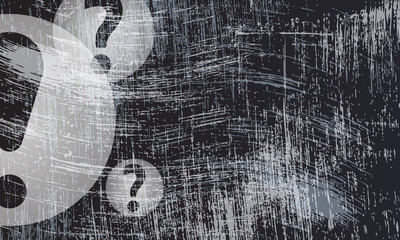 Poster - transparent symbols and scratched background