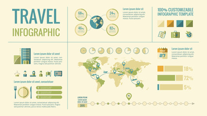 Wall Mural - Travel Infographic Elements.