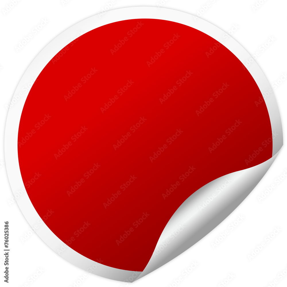 red round sticker with shadow - obrazy, fototapety, plakaty 