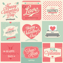 Happy Valentines Day Vintage Retro Cards