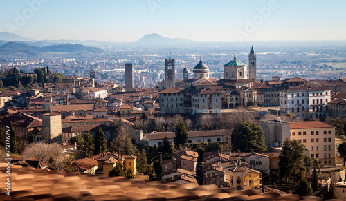 Aerial view of Bergamo Принти на полотні