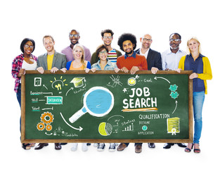 Poster - Ethnicity People Job Search Searching Togetherness Concept