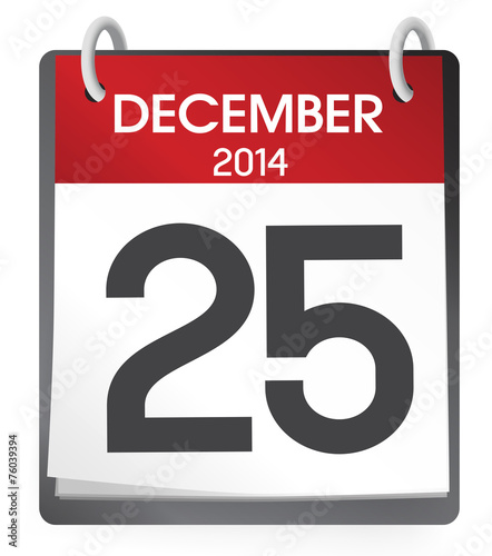 December 25th Calendar Concept Buy This Stock Illustration And 