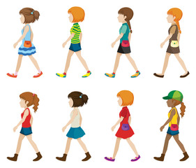 Sticker - Faceless teenagers walking