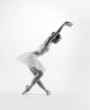 © Acronym - Black and white image of young beautiful ballet dancer