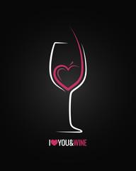 Sticker - wine glass concept background