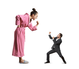 Poster - fight between screaming woman and man