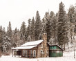 A Cabin in Winter in Custer State Park