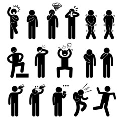 human action poses postures cliparts
