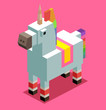 Unicorn. 3D Pixelate