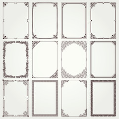decorative frames and borders a4 proportions set 4