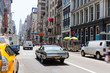 Soho street traffic in Manhattan New York City US