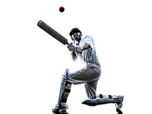 Cricket Player  Batsman Silhouette