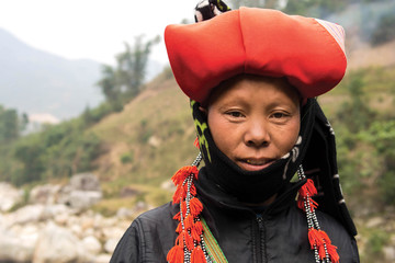 Woman from Red Dao Minority Group in Sapa, Vietnam