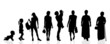 © majivecka - Vector silhouette generation women.