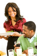 Couple: Woman Serving Dinner