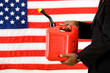 Politician: Holding a Gas Can Concept