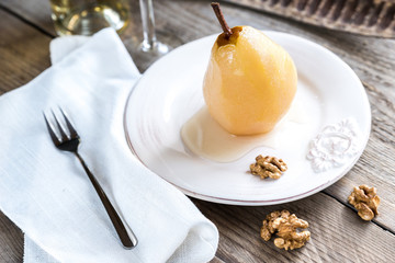 Poster - Pear poached in white wine